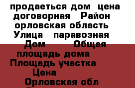 продаеться дом  цена договорная › Район ­ орловская область › Улица ­ паравозная › Дом ­ 22 › Общая площадь дома ­ 51 › Площадь участка ­ 13 › Цена ­ 700 000 - Орловская обл., Верховский р-н, Верховье пгт Недвижимость » Дома, коттеджи, дачи продажа   